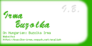 irma buzolka business card